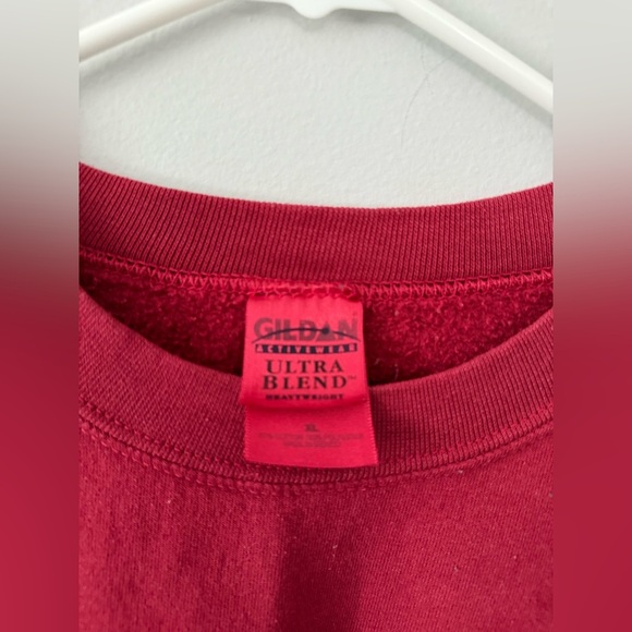 VTG Alaska Moose Sweatshirt Crewneck Red Brown Size L XL - Picture 5 of 7